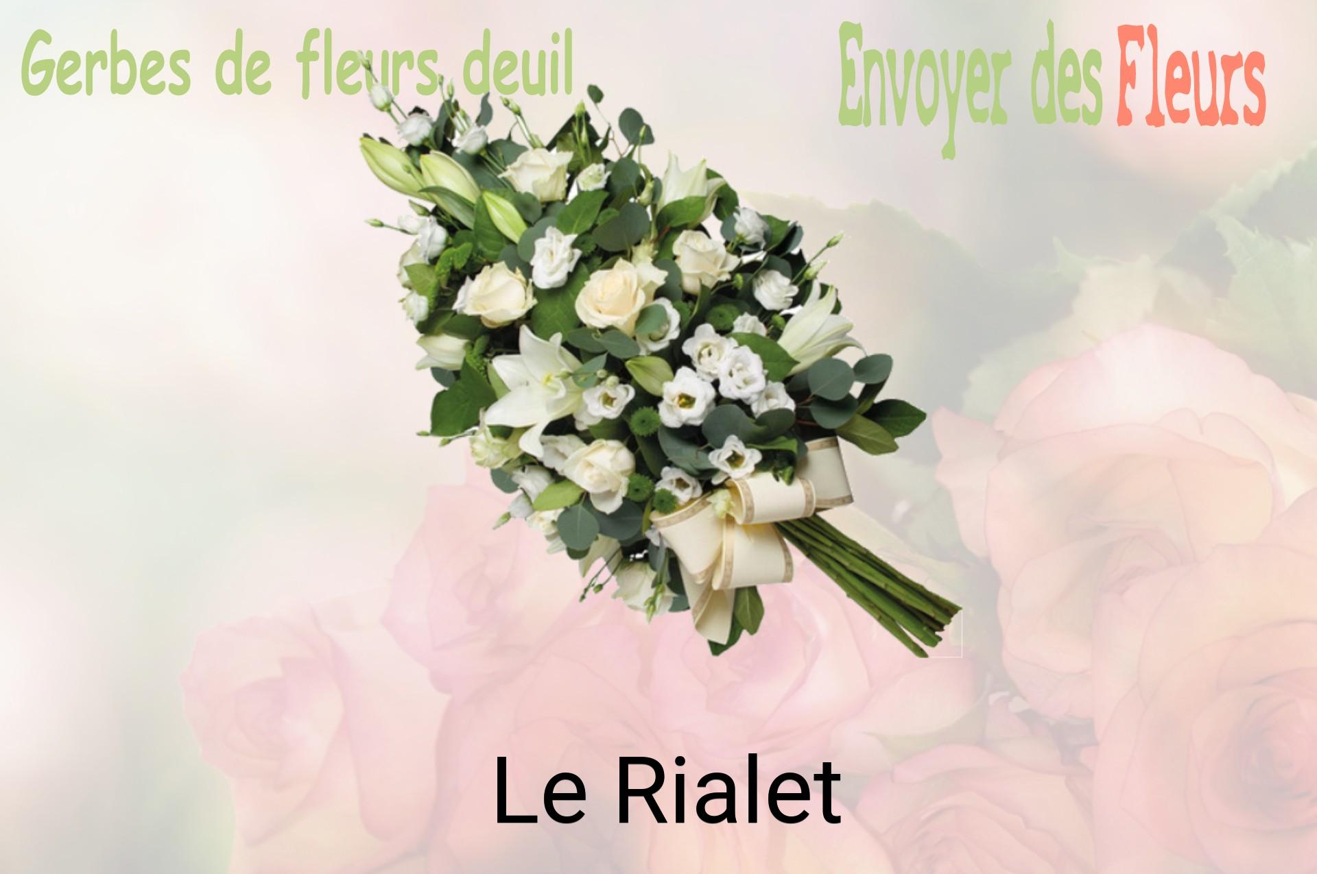 Gerbe de fleurs de deuil livrée à Le Rialet